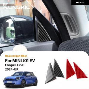 ドアAピラー ステッカー カーボン MINI EV J01 E SE MINI COOPER ELECTRIC 2024 2025 アクセサリー 内装 トリム 装飾