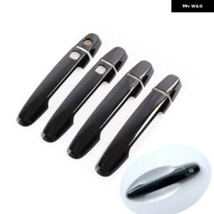 グロスブラッククロームカー ドアハンドル カバー トリム プジョー 108 2014 - 19 スタイリング アクセサリー