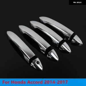 カーボン クローム カーサイド ドアハンドル カバー ステッカー スタイリング アクセサリー ホンダ アコード 9TH 2013 - 17