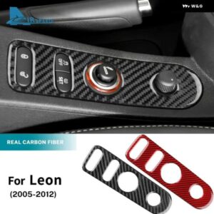 SEAT LEON ALTEA 2005 - 12 リアルソフトカーボン LHD RHD 車ドアロック ギア シフト ステッカー