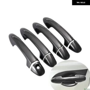 トヨタ ハイラックス レボ ロッコ 2016-2023 カーボン クローム カー ドアハンドル ボウルカバー 装飾 トリム ステッカー スタイリング アクセサリー