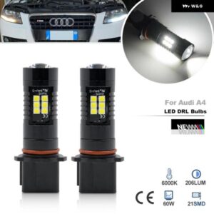 オート P13W LED CANBUS 21SMD-3030 SH24W LED バルブ 2008-2012 アウディ A4 Q5 デイタイム ランニングライト