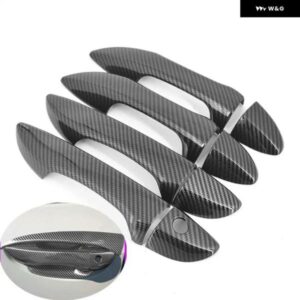 トヨタ カローラ 2014 - 18 カーボン クローム カー ドアハンドル カバー トリム ステッカー スタイリング アクセサリー