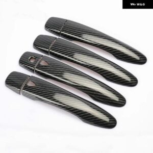 カーボン クローム ドアハンドル カバー 日産 セントラ 2014 - 19 キャッチキャップ トリム モールディング アクセサリー