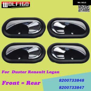 クローム車内装 ドアハンドル 内側インナードアノブ8200733848 8200733847 2012-2016 ダスター ルノー ローガン ロジィ サンデロ