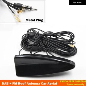 DAB カーアンテナ SMB アダプター AM/FM シャークフィンデザイン ルーフ 装飾 アンテナ