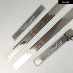 シュコダ ファビア 2006-2020 カーアクセサリー ドアシル スカッフプレート トリム ステンレス ウェルカムペダル カー スタイリング プロテクター