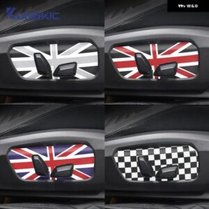 PUレザー ミニ クーパー S F65 F66 U25 カントリーマン 2024 2025 カーシート サイド調整 ボタン トリム パネル カバー カー ステッカー