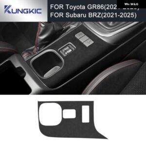 LHD RHD 車用オートマチックシートヒート ボタン ステッカー 内装 トリム スバル BRZ/ トヨタ GR86 スエード 2021 - 24 2025
