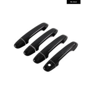 トヨタ ヤリス ヴィッツ XP130 ハッチバック 2012-2017 光沢ブラッククローム カーサイド ドアハンドル カバー トリム ステッカー カーアクセサリー