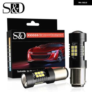 SD 2個 1200LM 1157 BAY15D LED P21/5W LED 電球 21SMD 3030 車用 リバースライト ストップテールランプ ウィンカー レッド アンバー ホワイト D035