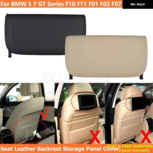 カーシートバック パネル レザーバックレスト 収納 ポケットカバー BMW 5 7 GTシリーズ F10 F11 F01 F02 F07 2009 - 13
