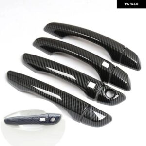 カーボンクロームカー ドアハンドル カバー トリム ステッカー プジョー 4008 2017 - 21 スタイリング アクセサリー