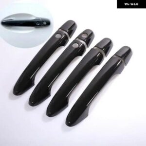 グロスブラッククロームカー ドアハンドル カバー 装飾 トリム ホンダ シビック 2012 - 16 スタイリング アクセサリー