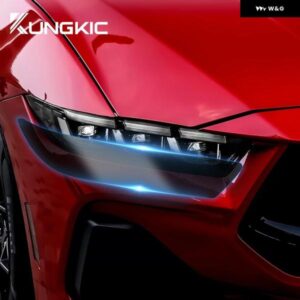 TPU 車用フロント ヘッドライト フィルム ステッカー フォード マスタング 2024 2025 傷防止アクセサリー クリア スモークブラック