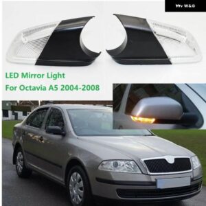 シュコダ オクタビア MK2 A5 セダン コンビ 2004 - 08 カー スタイリング リアミラー LED ウィンカー インジケーター ライト ランプ