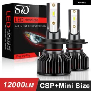 SD 2個 H4 H7 LED 車用 ヘッドライト 電球 超高輝度 12000LM CSPチップ H1 H11 LEDライト H3 H8 HB3 HB4 9005 9006 6500K オートランプ
