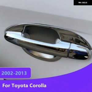 トヨタ カローラ 2002 - 2013 クローム カー ドアハンドル カバー ボウル トリム スタイリング アクセサリー オーバーレイ ステッカー