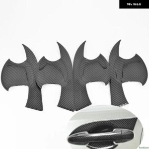 カーボンクロームカー ドアハンドル ボウルカバー 装飾 トリム ステッカー トヨタ ハイラックスレボ2016-2022 スタイリング アクセサリー