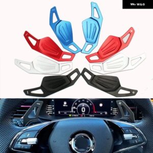 シュコダ 2020 オクタビア A8 MK4 ENYAQ IV RS VRS 2021 2022 アルミ ステアリングホイール シフター パドルエクステンション DSG ステッカー スタイリング