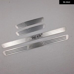 VW POLO 2011 2012~2024 カーアクセサリードアシル スカッフプレート ガード ステンレス キックペダル ステッカー スタイリング