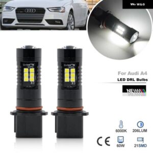 アウディ A4MK4 B8.5 RESTYLING A58T 8F FACELIFT PSX26WH28W LED デイタイム ランニングライト バルブ CANBUS DRL 車用 ヘッドランプ デイライト
