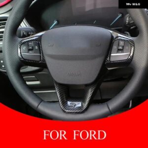 ABSカー スタイリング インテリア ステアリングホイール カバー トリム ステッカー フォード フィエスタMK8 フォーカス