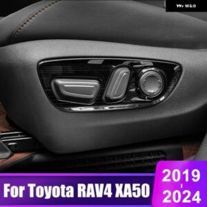 トヨタ RAV4 XA50 2019 - 24 RAV 4 ハイブリッド カーシート調整スイッチノブ パネル トリム カバー アクセサリー