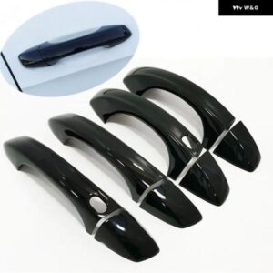 VW T-ROC 2016-2021 フォルクスワーゲン T ROC TROC ブラッククローム カーサイド ドアハンドル カバー トリム ステッカー スタイリング アクセサリー