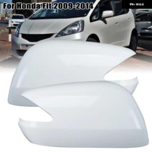 ドアウィングミラー カバー キャップ ホンダ ホンダ ジャズ 2009 - 14 プライマーホワイトミラー シェル カーアクセサリー
