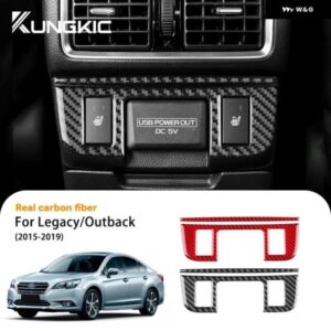 LHD RHD 車リア調整 パネル スバル レガシィ アウトバック 2015 - 19 リアルソフトカーボン ステッカー トリム