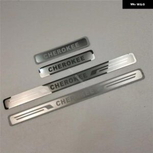 ジープ チェロキー 2016 2017~2023 ステンレス ドアシル スカッフプレート ガード スレッショルドペダル スタイリング トリム カーアクセサリー
