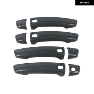 アウディ Q2 2016-2021 カーボン クローム カー ドアハンドル カバー トリム ステッカー スタイリング 自動車アクセサリー