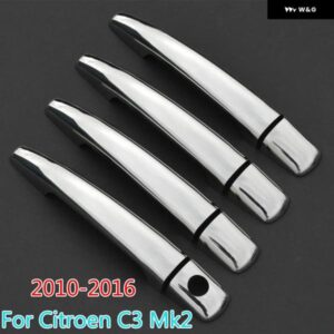 シトロエン C3 MK2 C3 ピカソ エアクロス 2010-2016 クローム ドアハンドル カバー トリム セット カー スタイリング 2011 - 15 VT VTR+