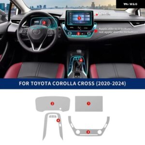 トヨタ カローラ クロス 2020 - 24 内装TPUフィルム 車用 ステッカー 10.5インチ ナビゲーション画面 傷防止