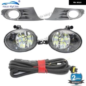 ゴルフ 6 A6 MK6 2009 - 13 カー スタイリング フロント LED フォグランプ フォグランプ + グリル + ワイヤー ハーネス アセンブリ
