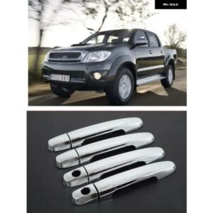 トヨタ ハイラックス / ヴィーゴ SR5 MK6 ピックアップ 2005-2014 クローム ドアハンドル カバー トリム ステッカー 助手席側 キーホール付き