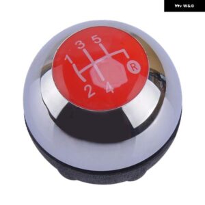 55344048 5速 ギア シフト シフター ノブ ヘッドボール クロームシルバー レッド フィアット 500 2012 - 18