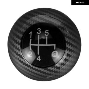 55344048 ブラック カーボン スタイル 5速 ギア シフト シフター ノブ ヘッドボール フィアット 500 2012 - 18