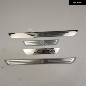 シトロエン C5 エアクロス 2017 2018~2022 ドアシル スカッフプレート ガード ステンレス キックペダル ステッカー カー スタイリング アクセサリー