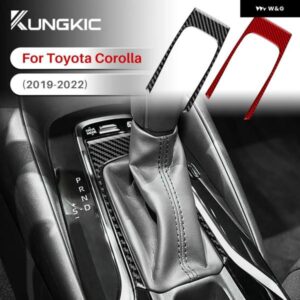RHD LHD トヨタ カローラ 2019-2021 2022 リアルソフトカーボン ステッカー カーセンター コンソール ギア シフト パネル アクセサリー