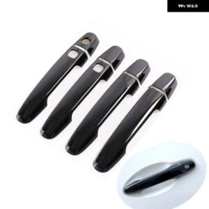 グロスブラッククロームカー ドアハンドル カバー トリム シトロエン C1 MK2 2015 - 19 スタイリング アクセサリー