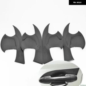 カーボンクロームカー ドアハンドル ボウルカバー 装飾 トリム ステッカー トヨタ ヤリスヴィオスXP150 2019-2023 スタイリング アクセサリー