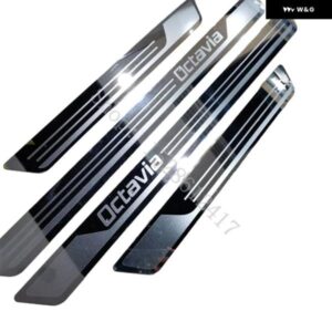 シュコダ オクタビア A5 A7 2007-2012 2013-2018 カー スタイリング ステンレス ドアシル スカッフプレート ガード カバー トリム