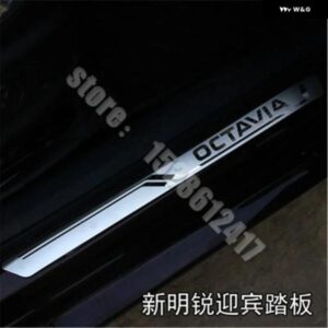 シュコダ オクタビア A5 A6 A7 A8 2015 -2022 ステンレス ドアシル スカッフプレート ガード キックペダル ステッカー カーアクセサリー