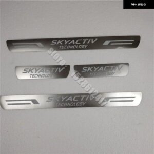 カーアクセサリー ステンレス スカッフプレート /ドアシル ドアシル スカッフプレート ウェルカムペダル マツダ 6 マツダ 3 アクセラ 2014~2020