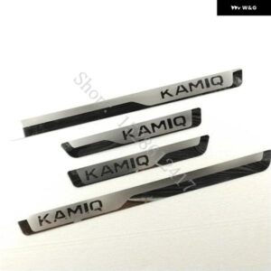 シュコダ KAMIQ 2018 2019~2024 カー スタイリング ドアシルストリップ ステンレス スカッフプレート ペダル ペダルカバー ステッカー アクセサリー