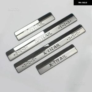 ステンレス ドアシル スカッフプレート 2014-2017 日産 X-TRAIL XTRAIL T32 ウェルカムペダル トリム カー スタイリング アクセサリー