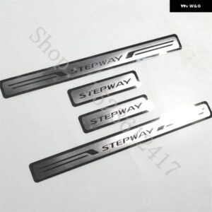 カーアクセサリー 2013-2023 DACIA SANDERO 2ステップウェイ ステンレス ドアシルカードアカバー 外側ドアシル プロテクター プレート