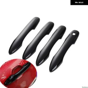 トヨタ ハリアー ヴェンザ 2019 - 22 光沢ブラッククローム カー ドアハンドル カバー ボウル トリム ステッカー スタイリング アクセサリー